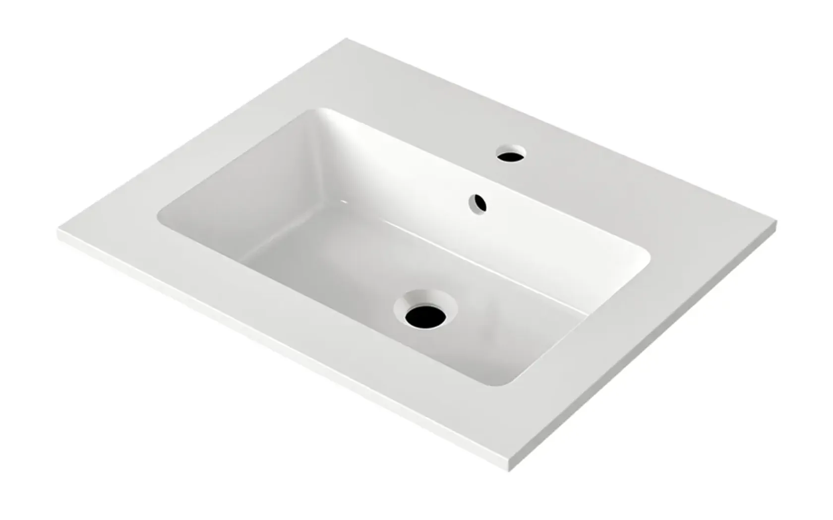 Verges Concept 60 meuble vasque + armoire de toilette + armoires latérales 9